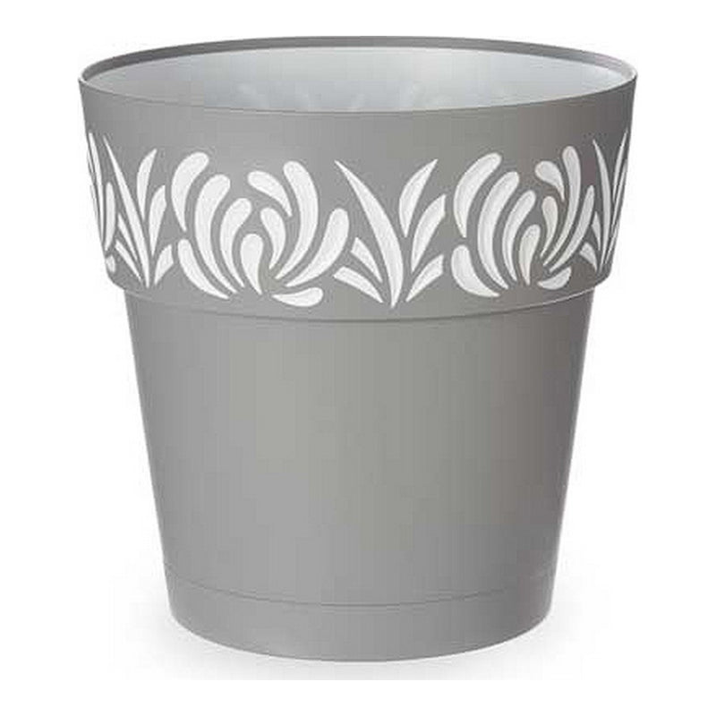 Vaso auto-irrigante Gaia Grigio Plastica (29 x 29 x 29 cm)