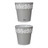 Vaso auto-irrigante Gaia Grigio Plastica (29 x 29 x 29 cm)