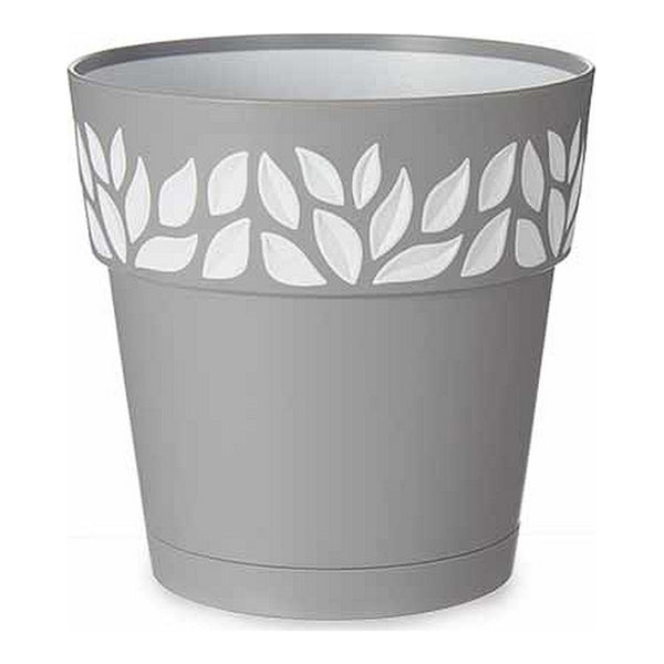 Vaso auto-irrigante Cloe Grigio Plastica (15 x 15 x 15 cm)