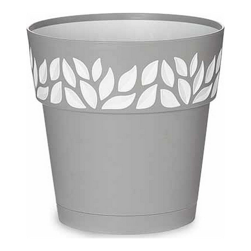 Vaso Autoirrigante Cloe Grigio Plastica (19 x 19 x 19 cm)