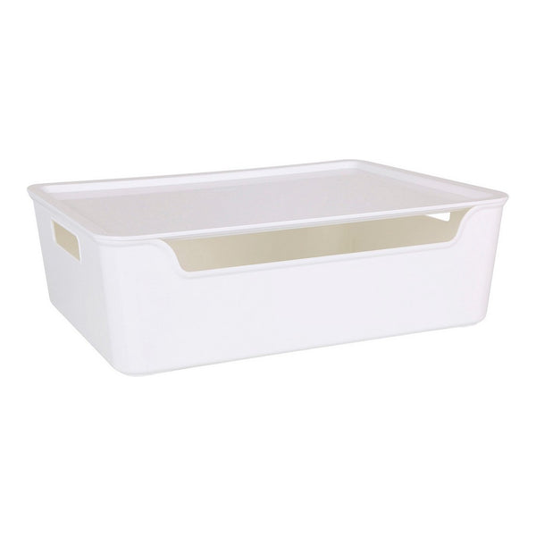 Caja de Almacenaje con Tapa Bella Blanco (36 x 28 x 11 cm)