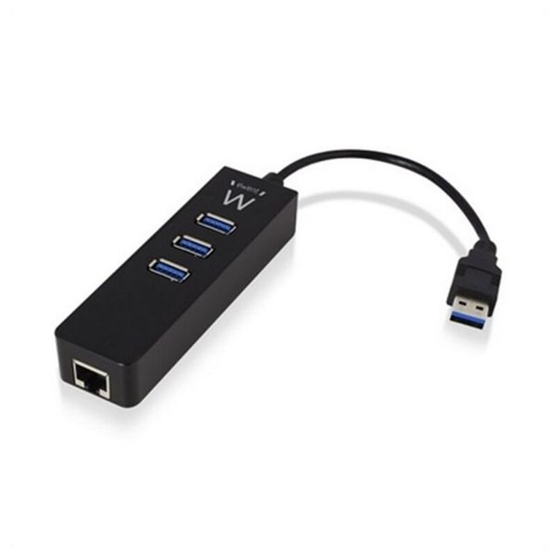 Hub USB ewent aaoaus0127 3 x USB 3.1 RJ45 plug and play