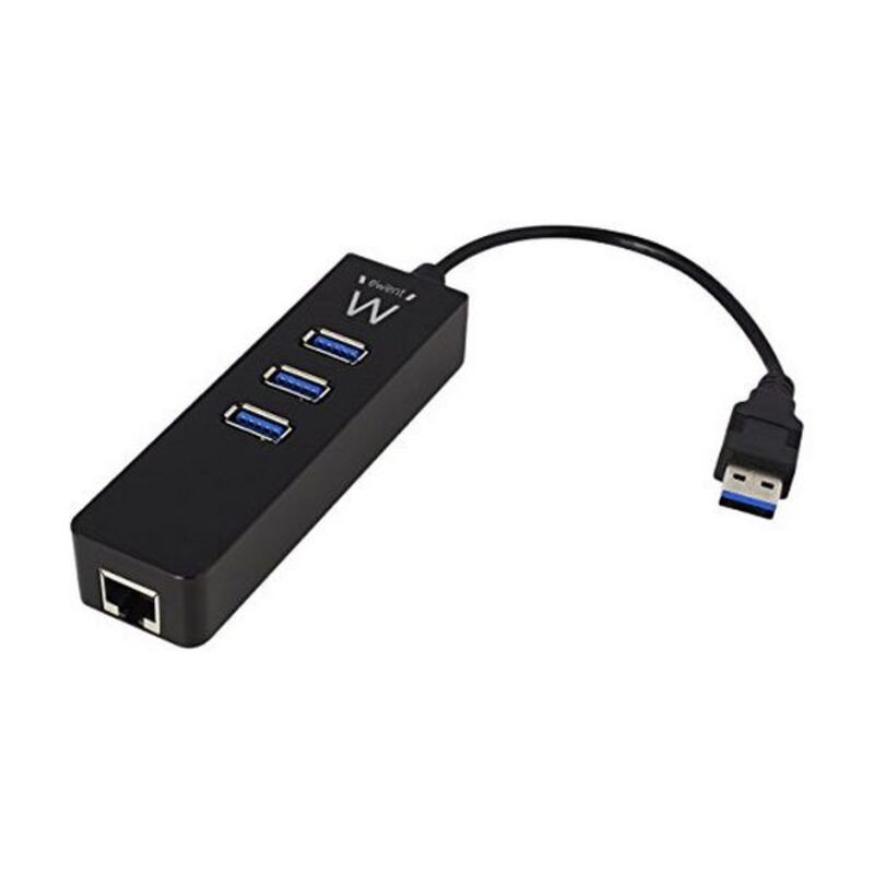 Hub USB ewent aaoaus0127 3 x USB 3.1 RJ45 plug and play