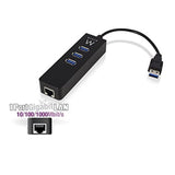 Hub USB ewent aaoaus0127 3 x USB 3.1 RJ45 plug and play