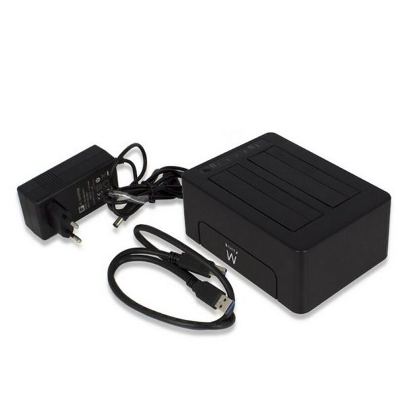 Dock Station Dual ewent aaacet0186 Dual 2,5 "-3,5" USB 3.1 ABS Schwarz