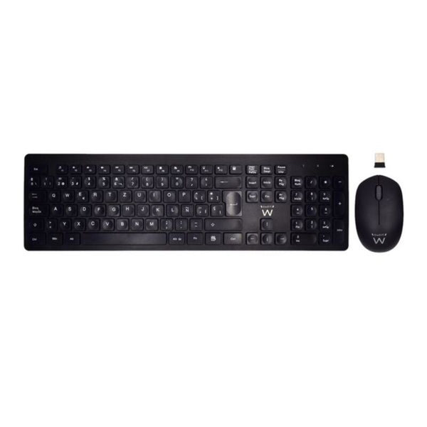 Tastiera e Mouse Wireless Ewent EW3256 2.4 GHz Nero