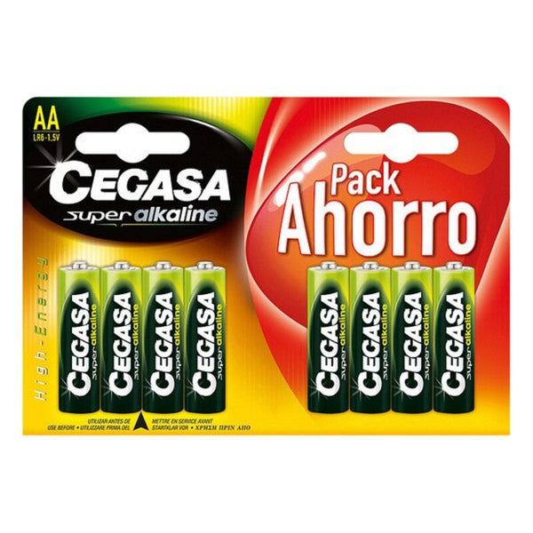 Alkalische Batterien Cegasa LR6 AA 1,5 V (8 UDs)