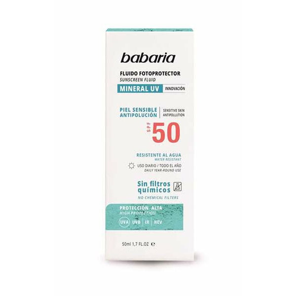 Sonnenschutz-Fluid Babaria Solar Mineral UV Spf 50 (50 ml)