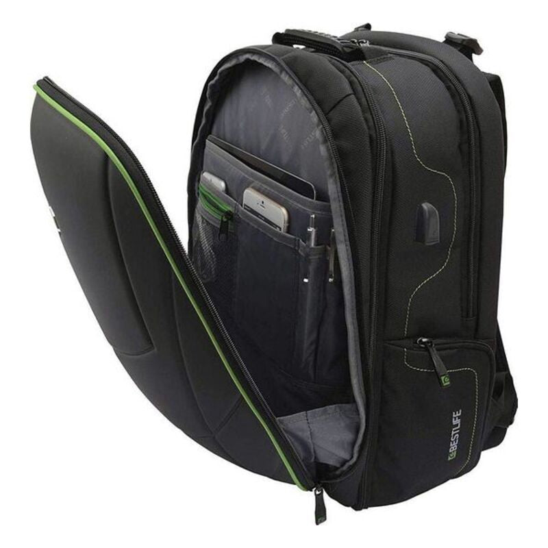 Paming ordinateur portable sac à dos bestlife noir vert