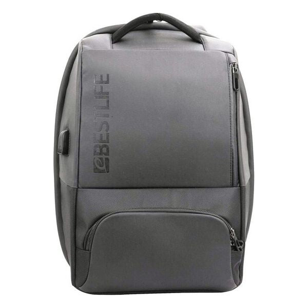 Sac à dos pour ordinateur portable et tablette avec sortie USB Bestlife 15,6 '' gris