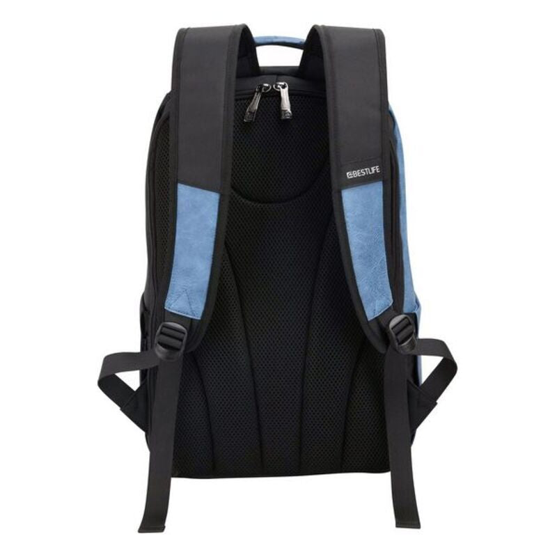 Sac à dos d'ordinateur portable Bestlife 15,6 '' noir bleu