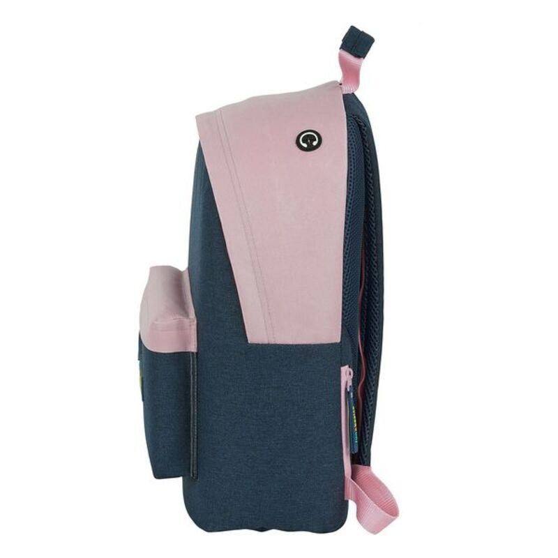 Saclet d'ordinateur portable Fun & Basics 14,1 '' Blue de la marine rose