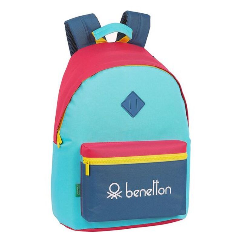 Sac à dos ordinateur portable Benetton Cololine 14,1 '' Jaune Blue rose turquoise