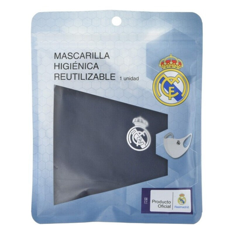 Masque en tissu réutilisable hygiénique Real Madrid C.F. Bleu des enfants