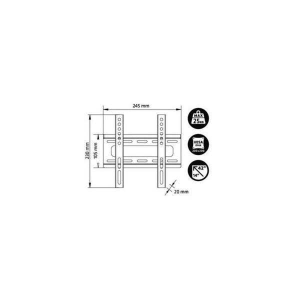 Engel AC0558E 14 "-42" Black "TV-Unterstützung