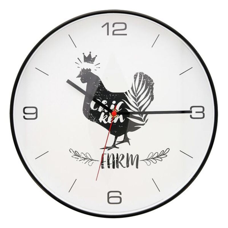 Reloj de pared de plástico blanco de la granja de quid (30 cm)