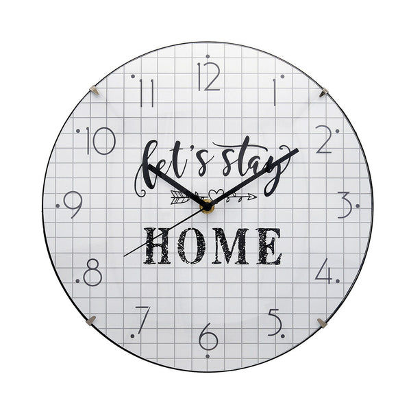 Reloj de pared de plástico de Way Stay Home (31 cm)