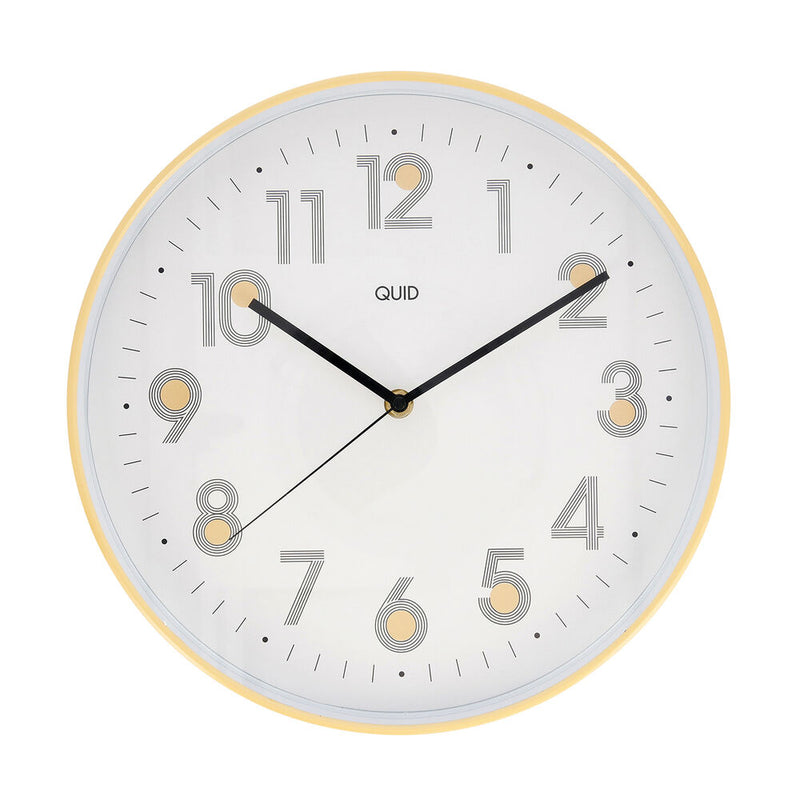 Montre murale jaune en plastique (30 cm)