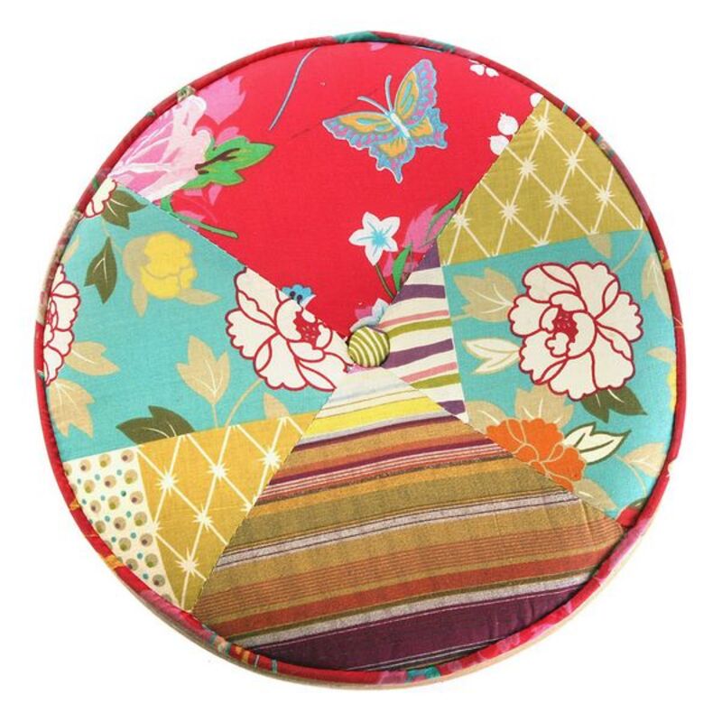 Putchwork -Baumwoll -Patchworkhocker (35 x 35 x 35 cm)