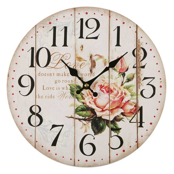 Montre murale verser du rosé en métal (5 x 28 x 28 cm)