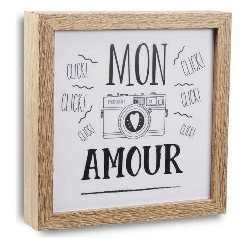 Quadro Versa Mon Amour Legno MDF (4 x 20 x 20 cm)