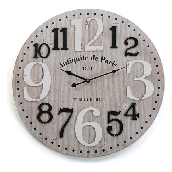 Horloge murale en bois MDF (4,5 x 60 x 60 cm)