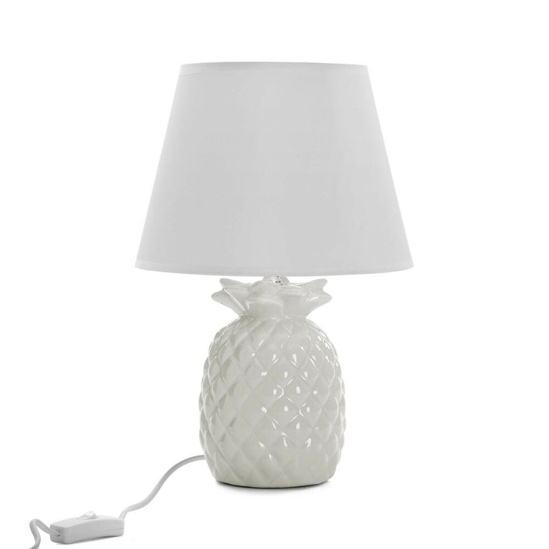 Lampada da tavolo Versa Ananas Bianco Ceramica (17 x 34 x 17 cm) - zannishop