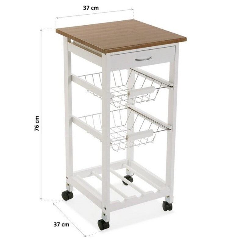 Carro de Cocina Versa Madera MDF (37 x 76 x 37 cm)