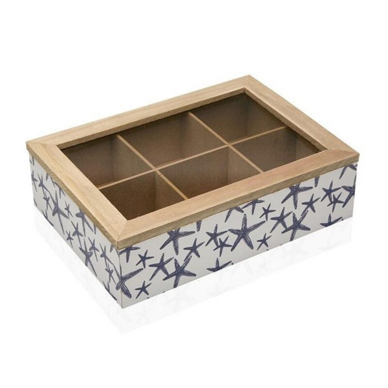 Scatola da Tè Stars Versa Legno (17 x 7 x 24 cm) - zannishop