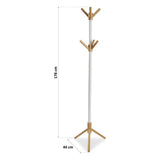 Appendiabiti Versa Jana Metallo Legno d'albero della gomma (44 x 178 x 44 cm) (44 x 178 x 44 cm)