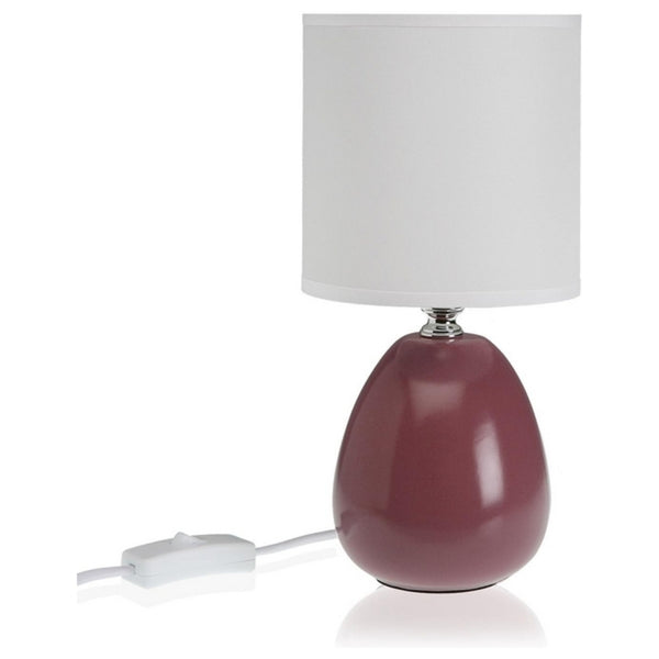 Lampada da tavolo Versa Rosso Granato Ceramica (13 x 13 x 13 cm) (13 x 27 x 13 cm) - zannishop