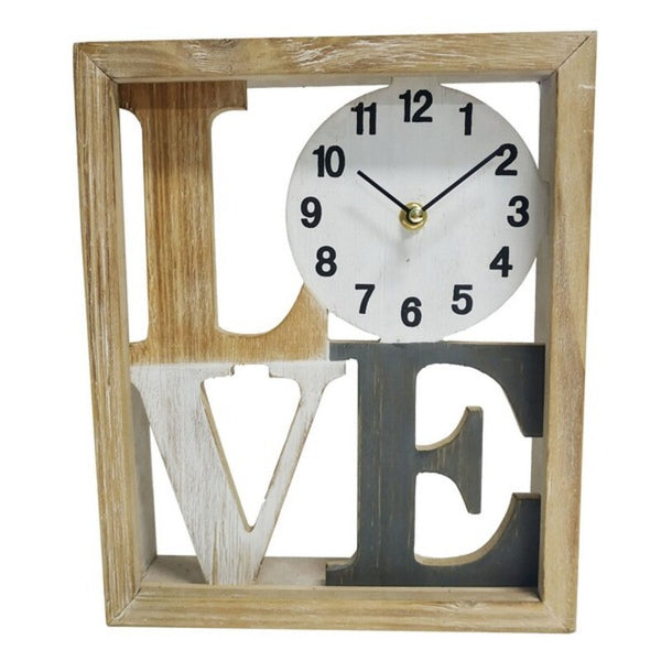 Orologio da Tavolo Versa Metal Love Legno MDF (25 x 25 x 6 cm) - zannishop