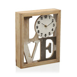 Orologio da Tavolo Versa Metal Love Legno MDF (25 x 25 x 6 cm) - zannishop