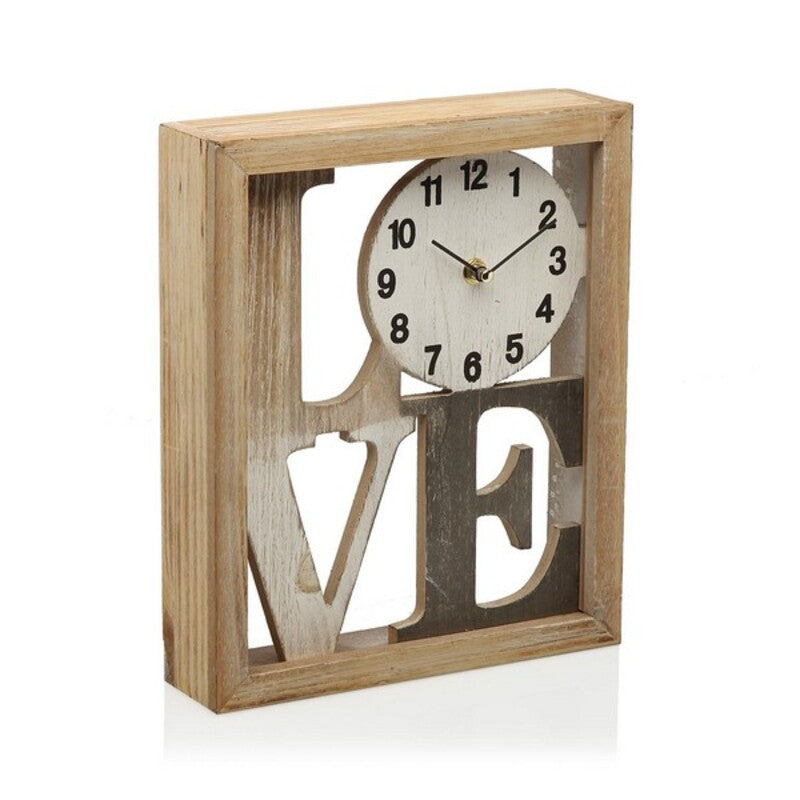 Orologio da Tavolo Versa Metal Love Legno MDF (25 x 25 x 6 cm) - zannishop