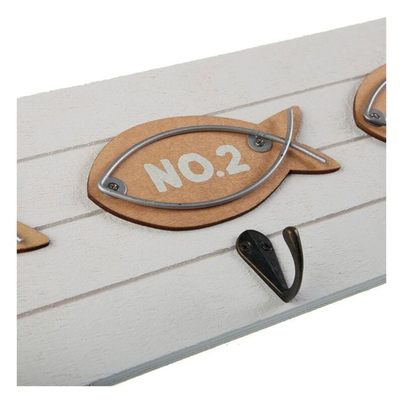 Appendiabiti da parete Keys Versa Fish Metallo Legno MDF (3,5 x 12 x 40 cm)