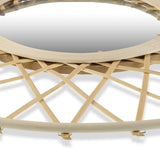 Specchio da parete Versa Criscross Rattan Bambù (2 x 50 x 50 cm) - zannishop