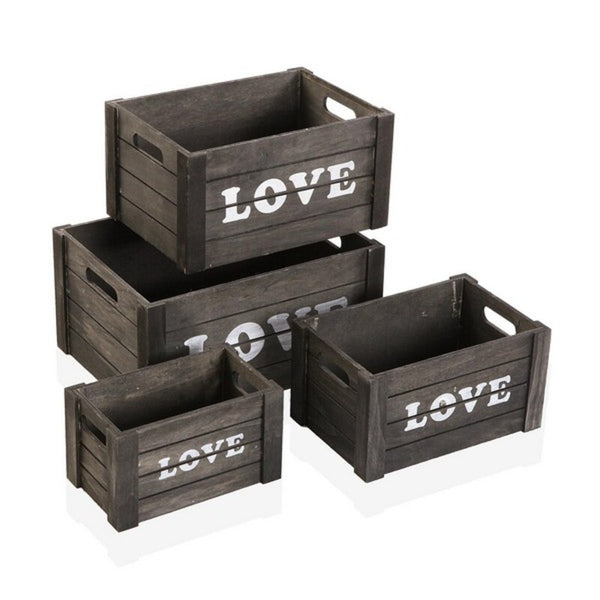 Set dekorativer Karten Versa Love Holz (4 pcs)