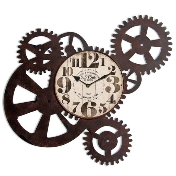 Reloj de pared de metal (4.3 x 51.7 x 54 cm)