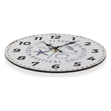 Montre murale verser du bois nautique (4 x 30 x 30 cm)