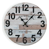 Montre murale en bois (4 x 30 x 30 cm)