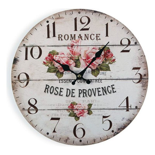 Montre murale verser la romance en bois (4 x 30 x 30 cm)