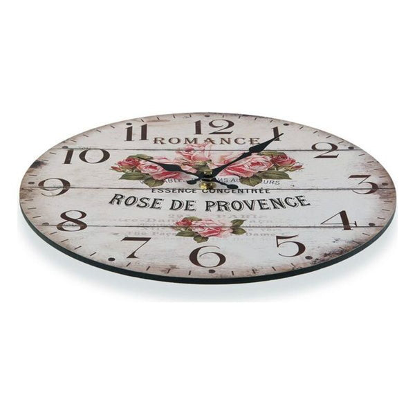 Montre murale verser la romance en bois (4 x 30 x 30 cm)