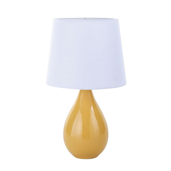 Lampada da tavolo Versa Roxanne Ocra Ceramica (20 x 35 x 20 cm) - zannishop