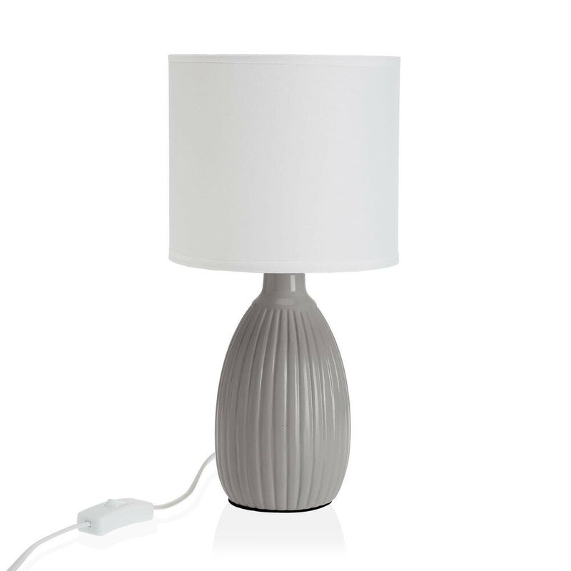 Lampada da tavolo Versa Grigio Ceramica (17 x 34 x 17 cm) - zannishop