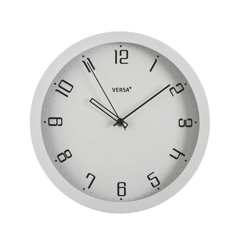 Montre murale blanche en polypropylène (4,3 x 30 x 30 cm)