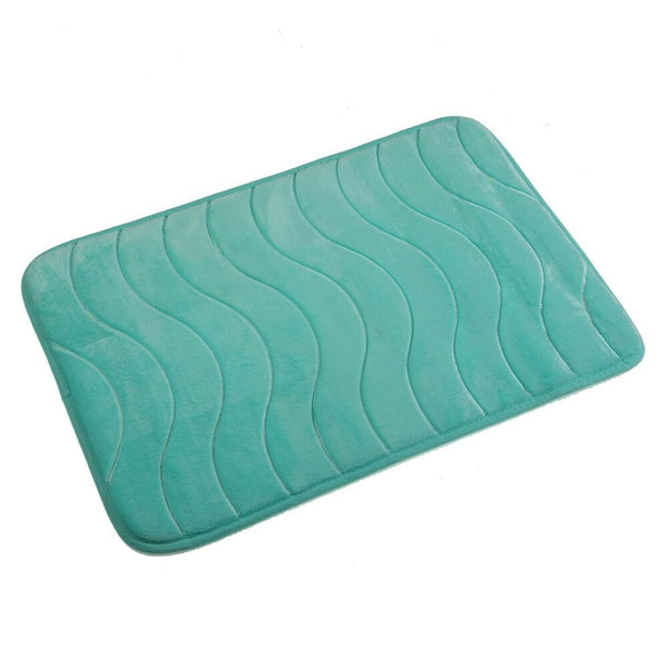 Tappeto da bagno Versa Fernie Azzurro Cotone (40 x 60 cm) - zannishop