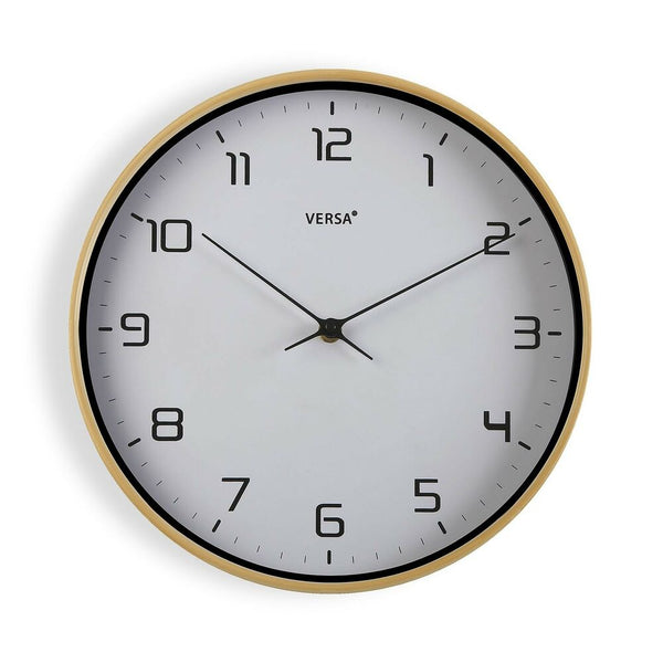 Orologio da Parete Versa Legno Bianco PU (30,5 x 4,3 x 30,5 cm)