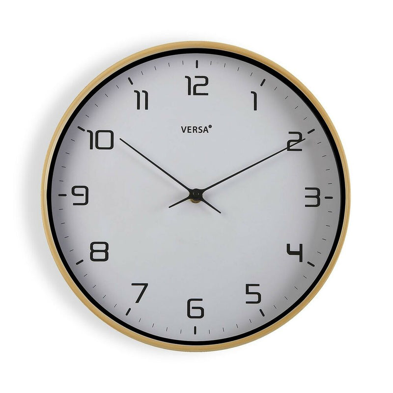 Orologio da Parete Versa Legno Bianco PU (30,5 x 4,3 x 30,5 cm)