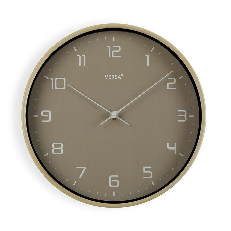 Orologio da Parete Versa Grigio Legno PU (30,5 x 4,3 x 30,5 cm)