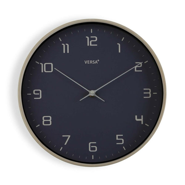 Orologio da Parete Versa Azzurro Legno PU (30,5 x 4,3 x 30,5 cm)